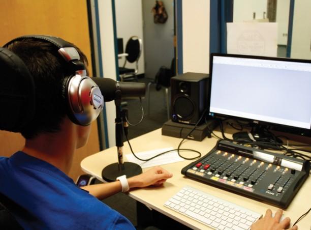 Mitch Stark hones his radio skills through his co-op with The Scope. PHOTO: Lulu Tanenbaum