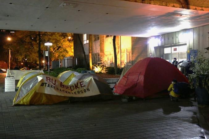In-tents dedication to politics. Pun courtesy: Mohamed Omar. PHOTO: Rob foreman