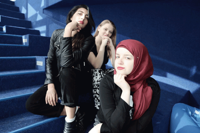 The winning candidates from FUSE slate featuring Cassandra Myers, Victoria Morton and Mariam Nouser. COURTESY FARHAN RIAZ