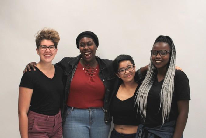 Feminist Collective members show their BodyPosi. PHOTO: DEVIN JONES