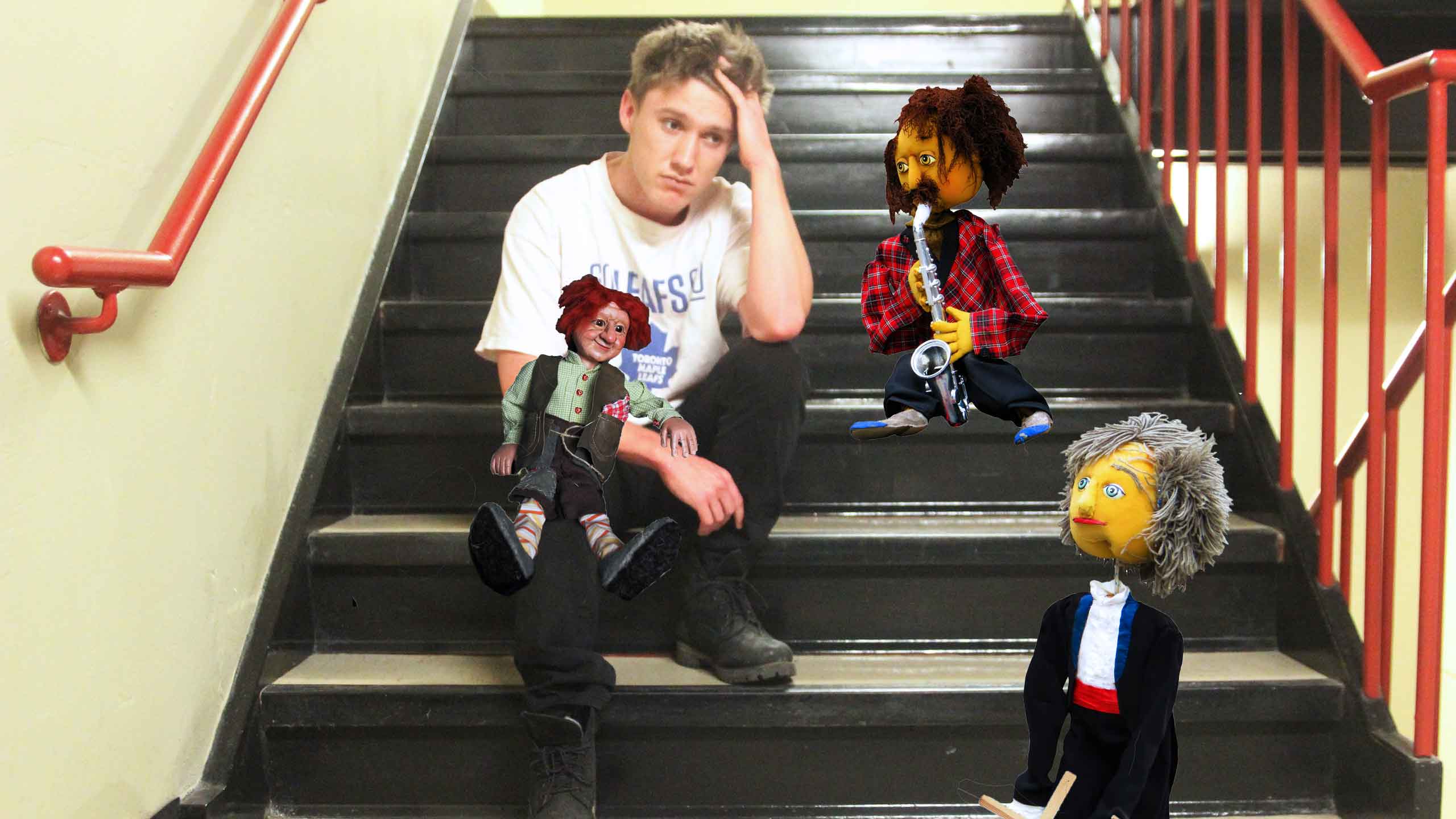 A sad man and his sad puppets. PHOTO: IZABELLA BALCERZAK