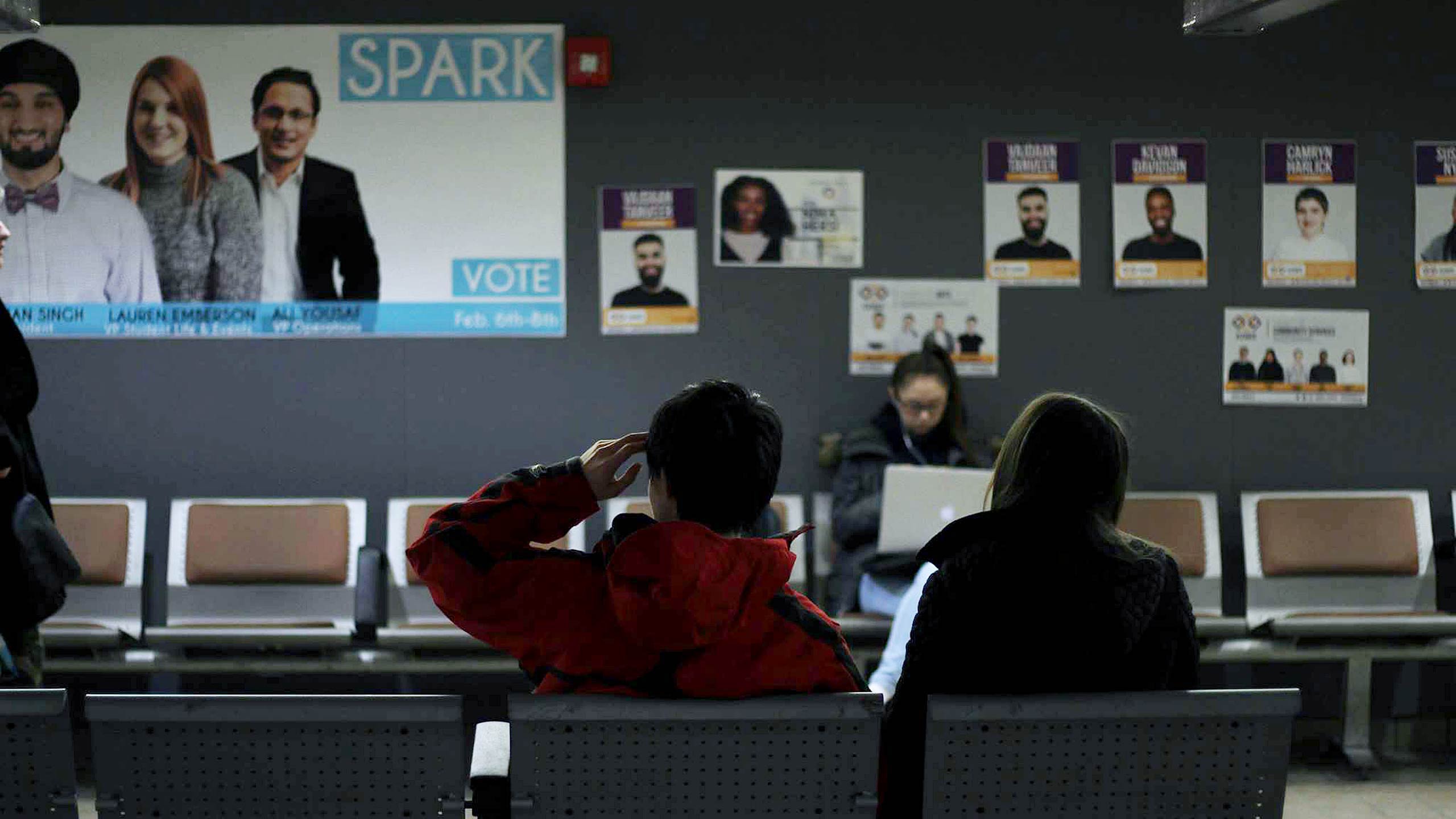 Posters. Posters are everywhere. PHOTO: Sarah Krichel