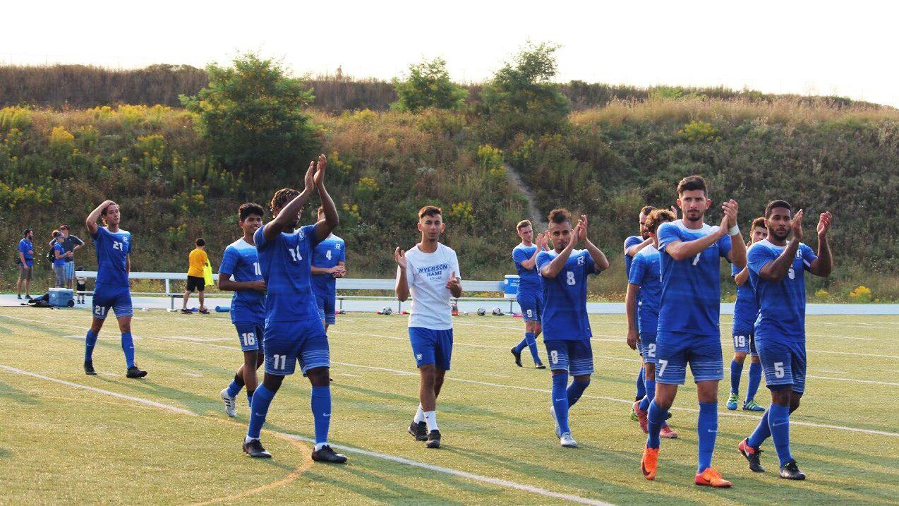 The Ryerson Rams' men's soccer team. (Photo Courtesy: Brent Smyth)