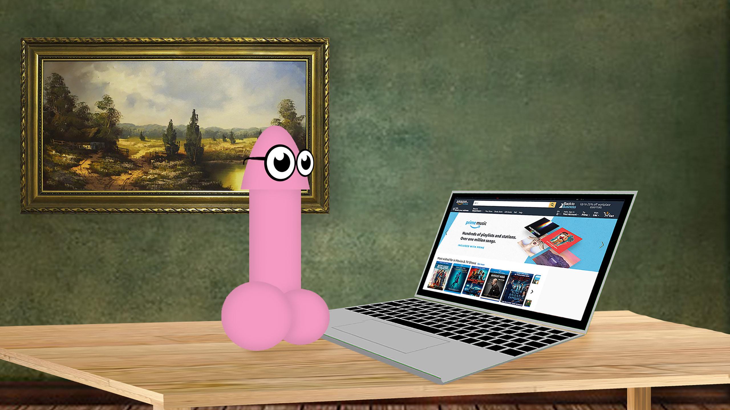 A dildo making an order on Amazon.ca