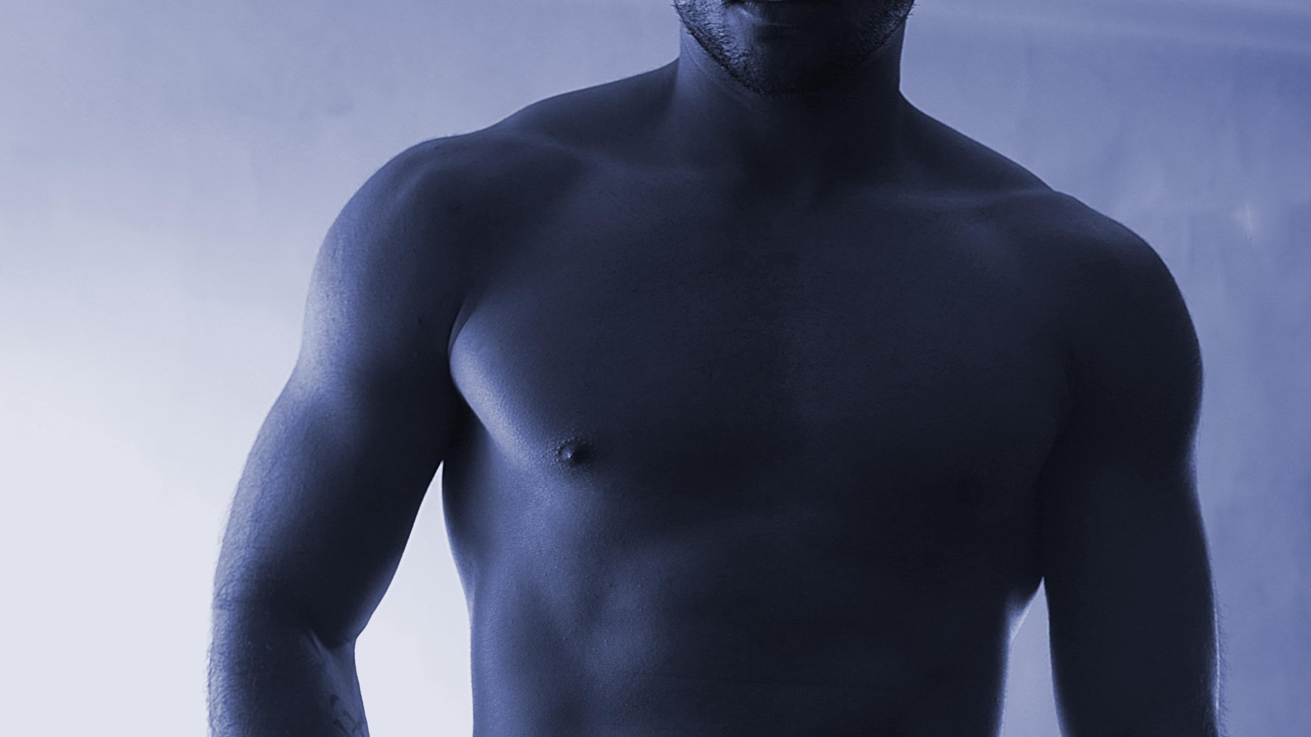 A man's body is shown.