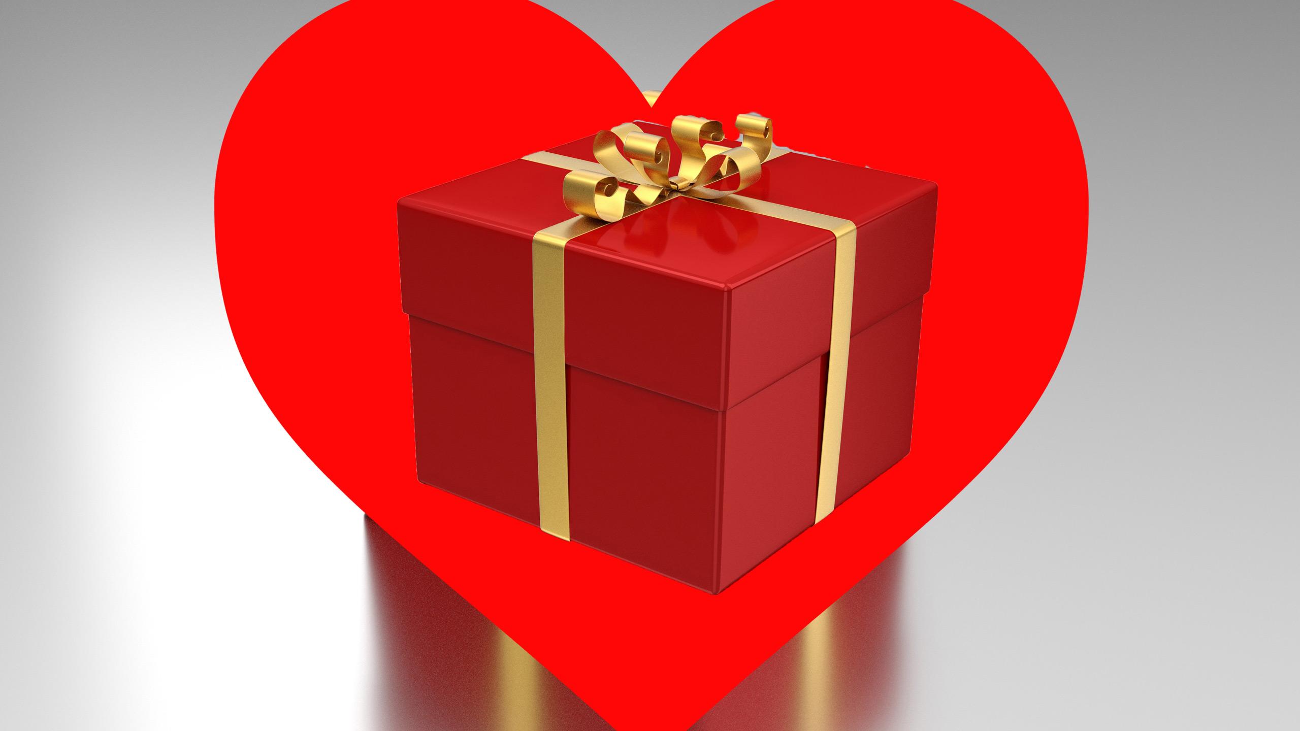 A gift shaped like a heart.