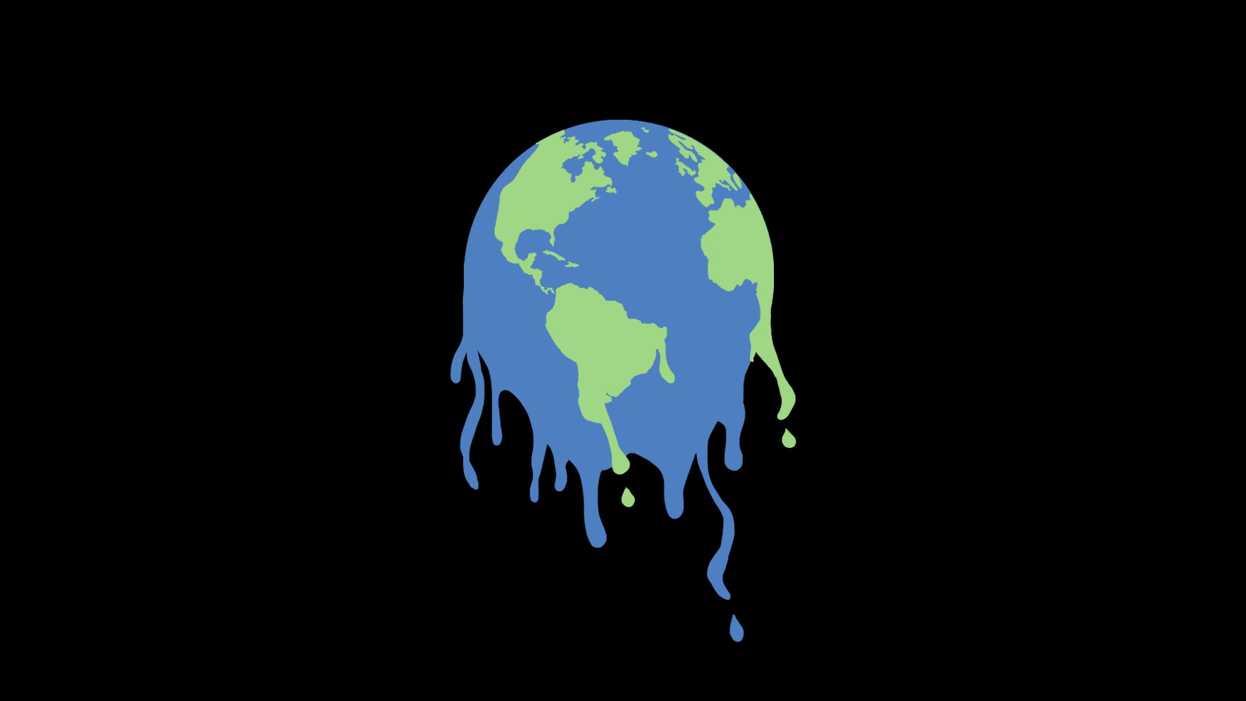An illustration of a globe but it's melting
