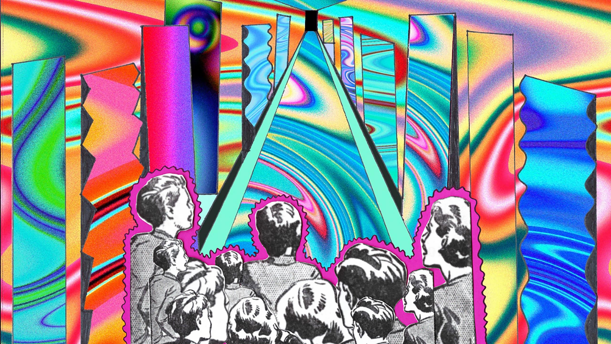 An illustration from The Continuist's "Hall of Mirrors" issue