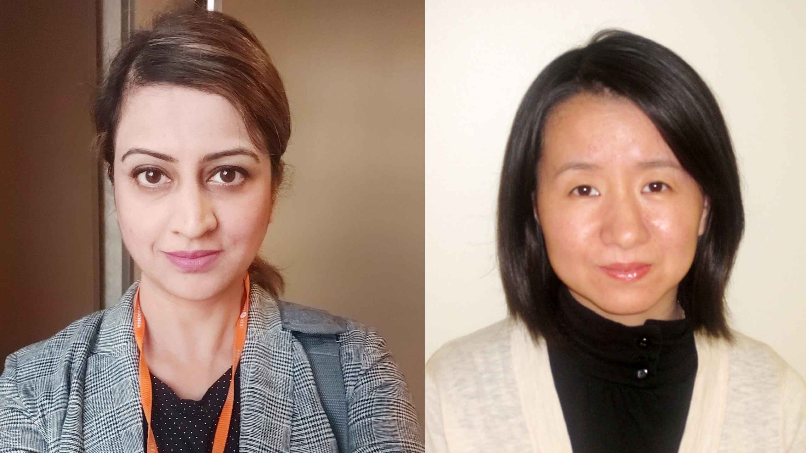 On the left is a picture of Shaina Raza and on the right is a picture of Cherie Ding