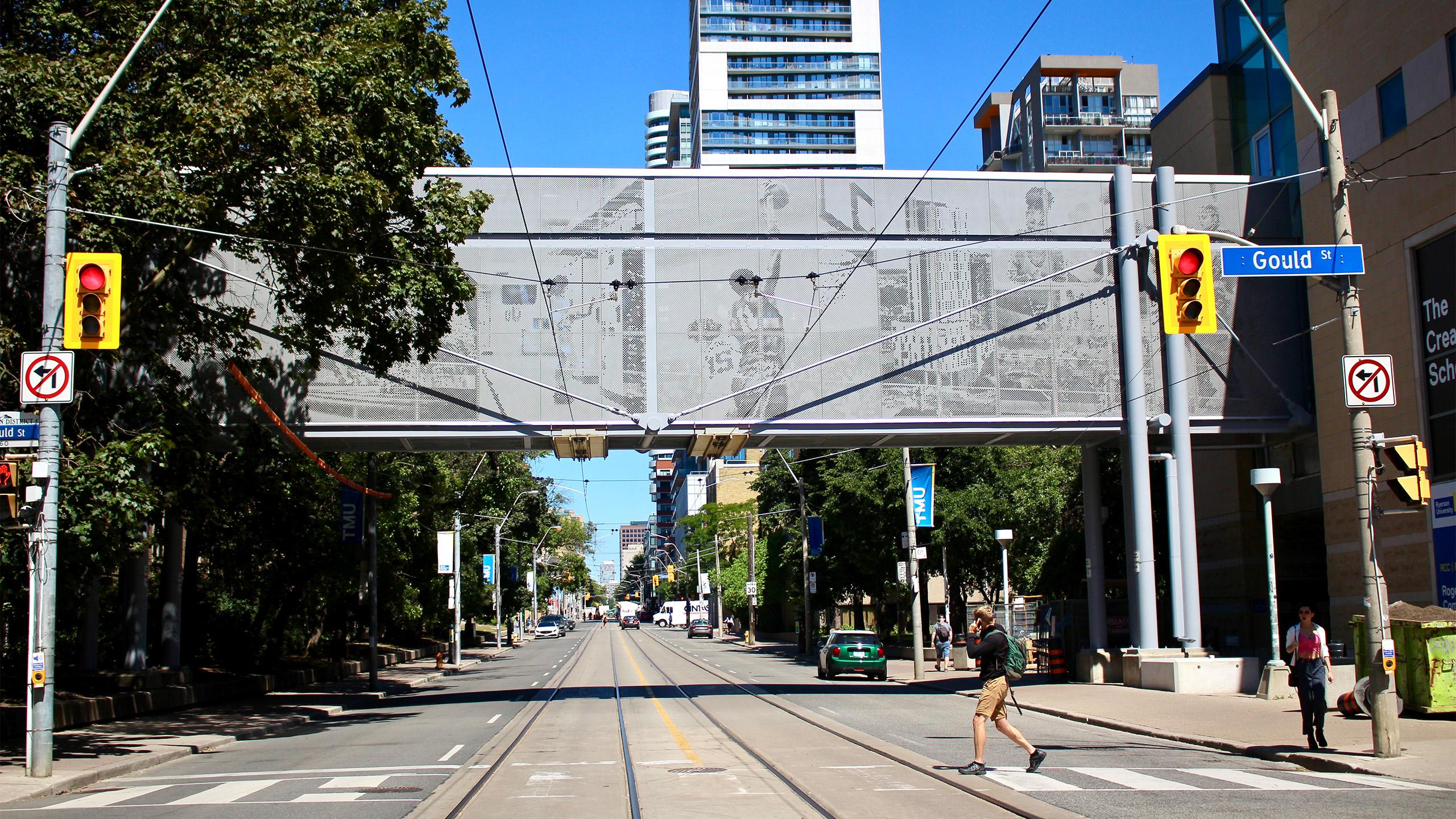 an image of the new bridge above church street
