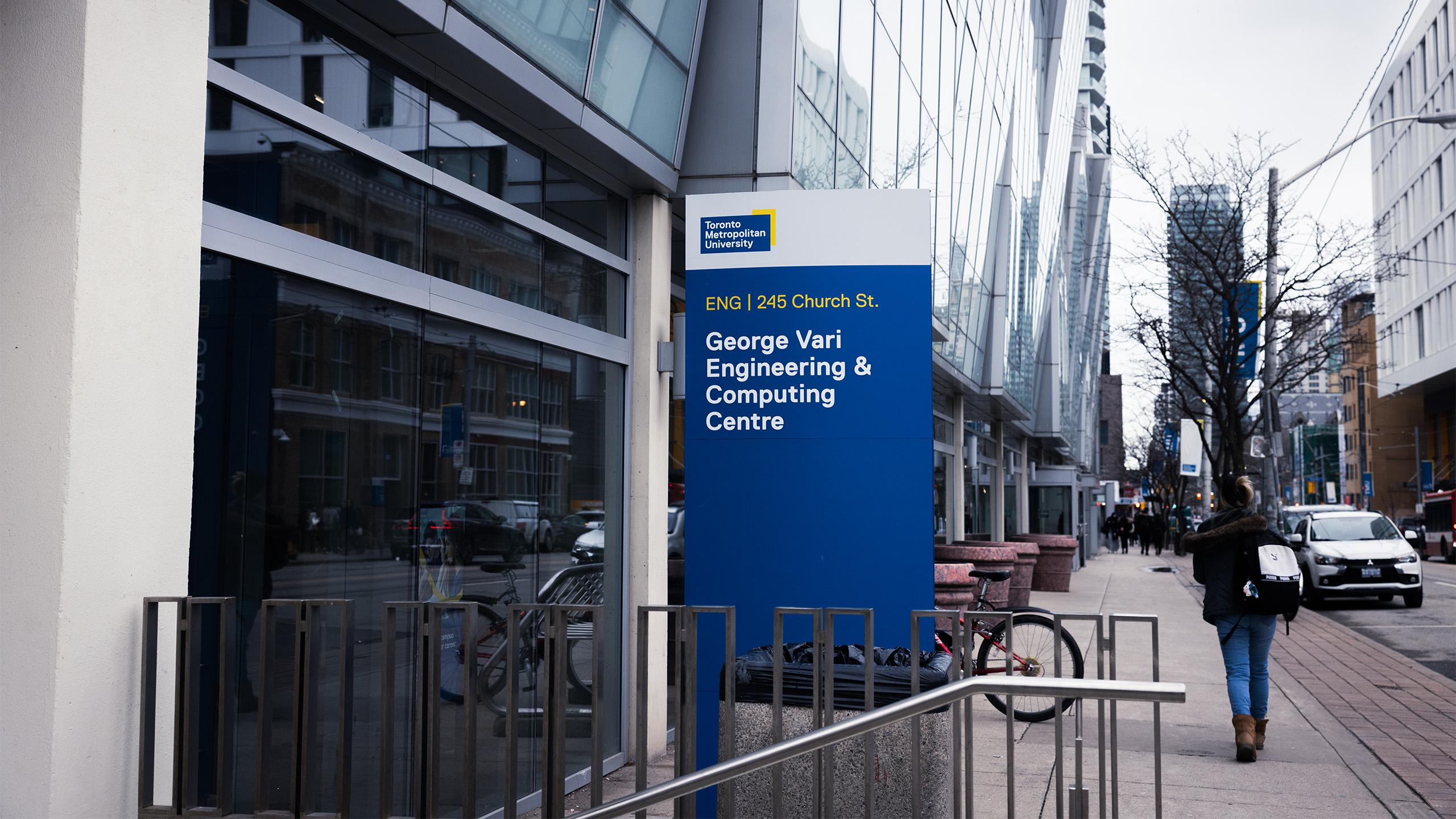 Sign for the George Variable Engineering and Computing Centre