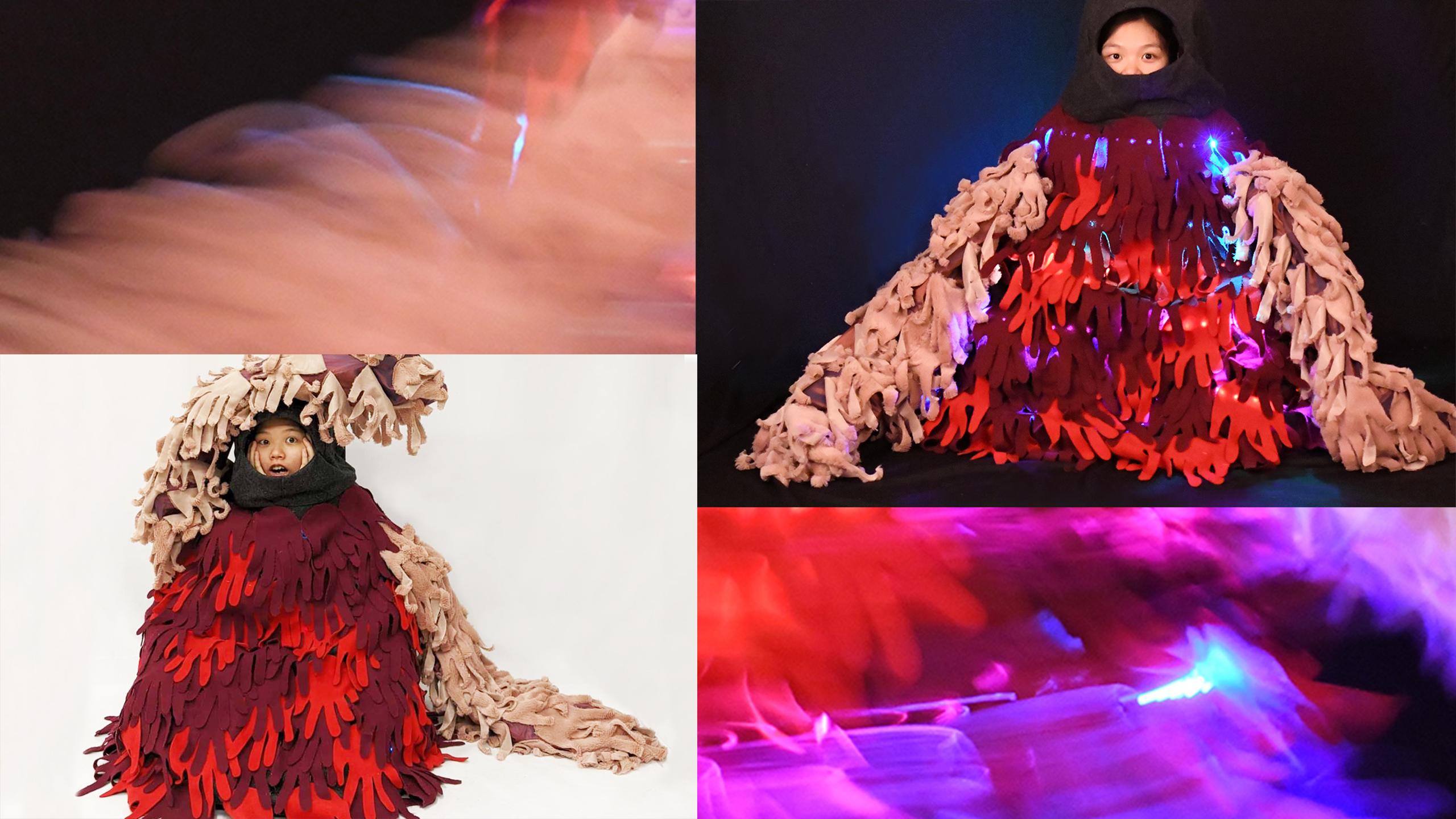 A collage of designs featured in the exhibit