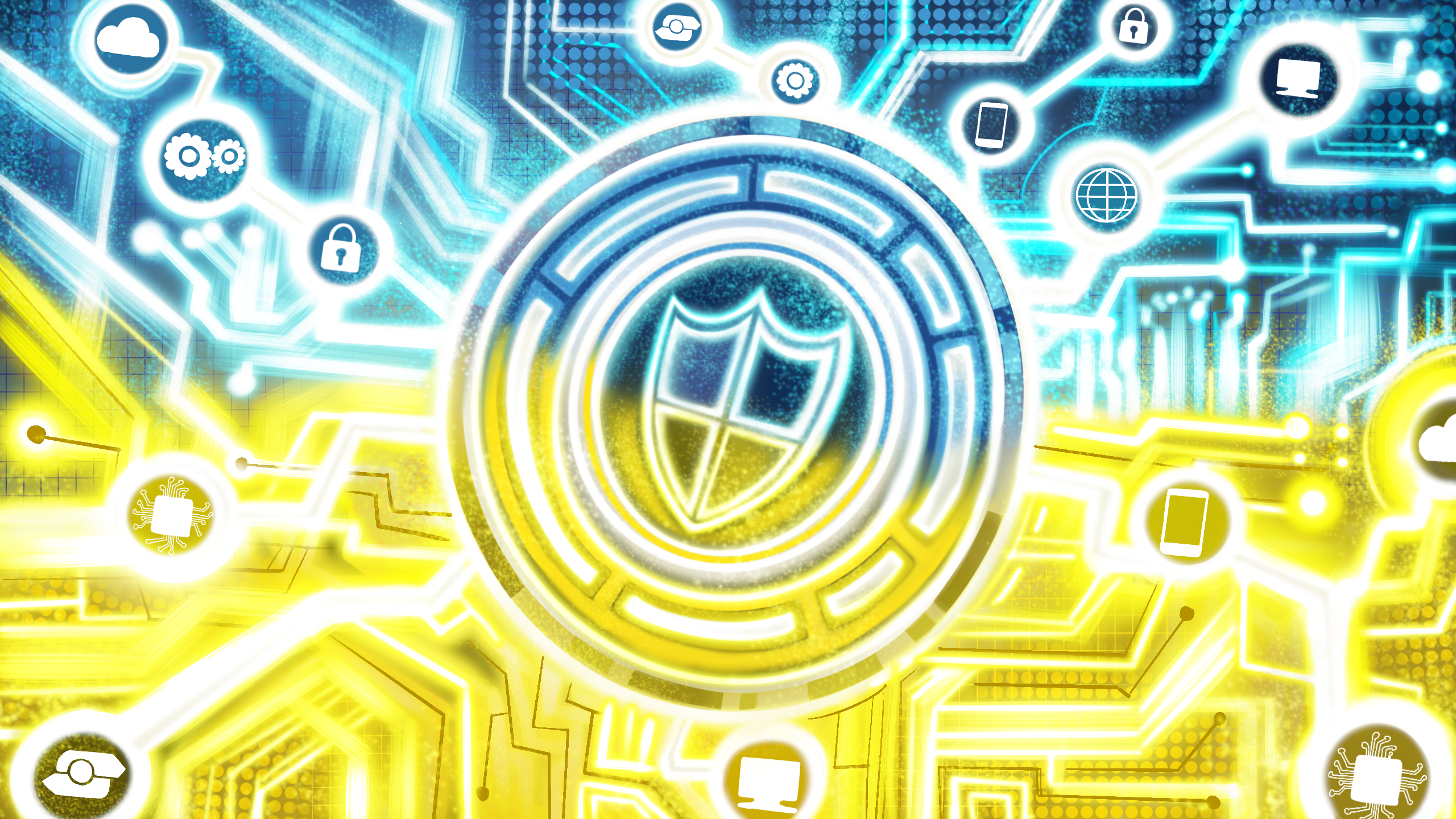 Illustration of a shield on a PCB board