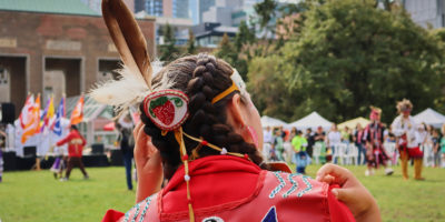 person in traditional clothing at a festival