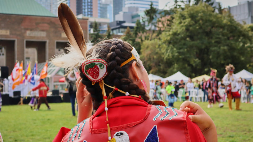 person in traditional clothing at a festival