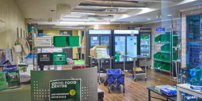 Empty room of the Good Food Centre