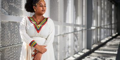 Portrait of Bana in traditional formal clothing