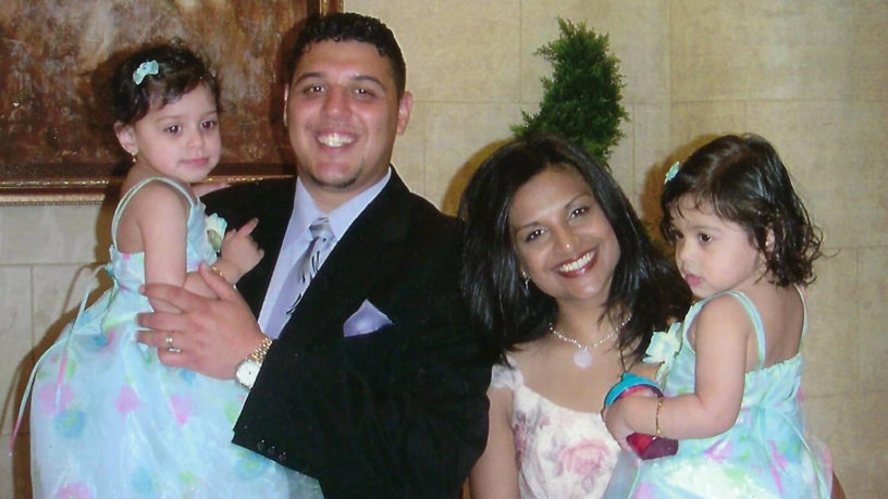 Family portrait of Mariyah as a young child