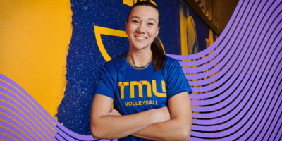 Julie Gordon with background assets