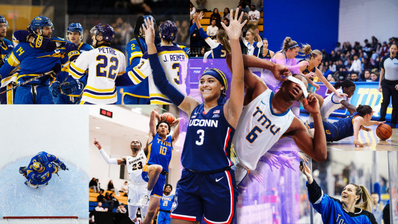 Collage of sports photos