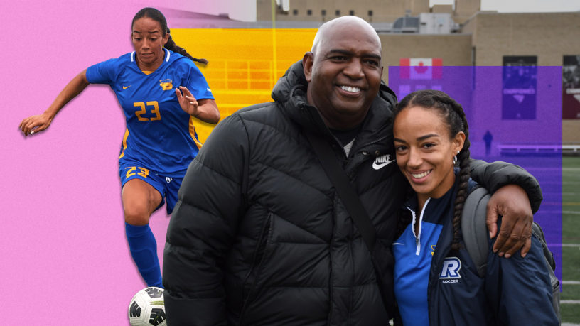 Composite of Alexia and her father