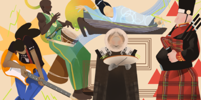 A collection of musical graphic designs