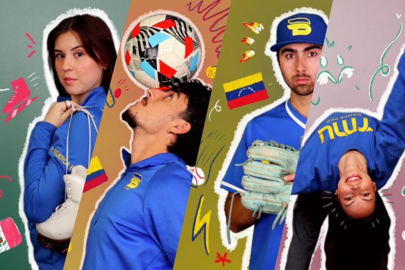 four different Latin athletes at TMU