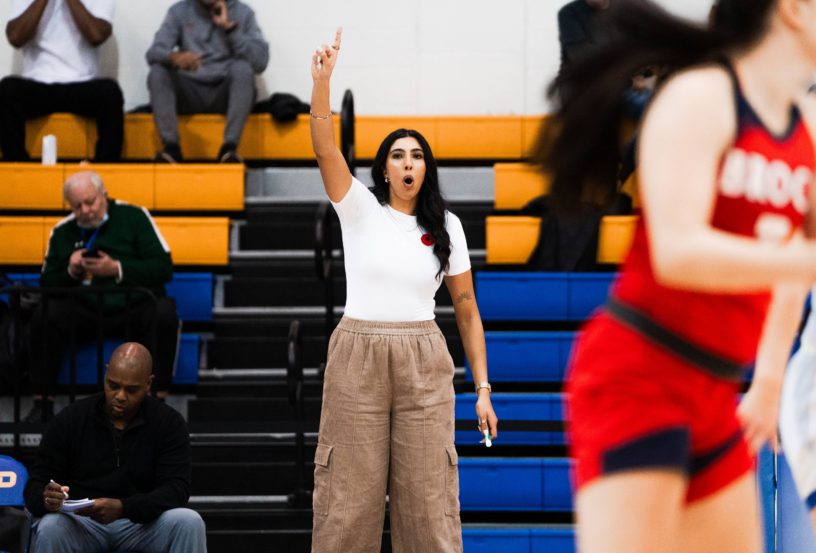 The former Bold assistant coach Shae Dheensaw coaching against what would become her new team on Nov, 11, 2024