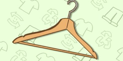 An illustration of a clothing hanger