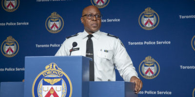 Insp. Errol Watson speaking at the press conference regarding the incident on Tuesday