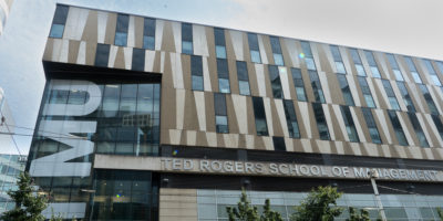 The Ted Rogers School of Management building on Dundas Street.
