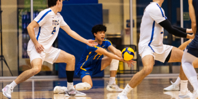 Ethan Tang attempts to receive the ball