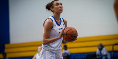 Hayley Franco DeRyck loading up for a freethrow