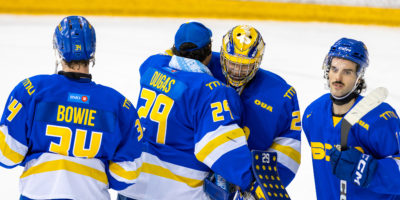 TMU celebrates their win